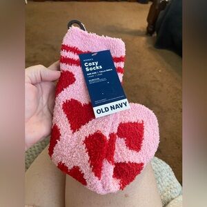 Old Navy Pink and Red Heart Socks